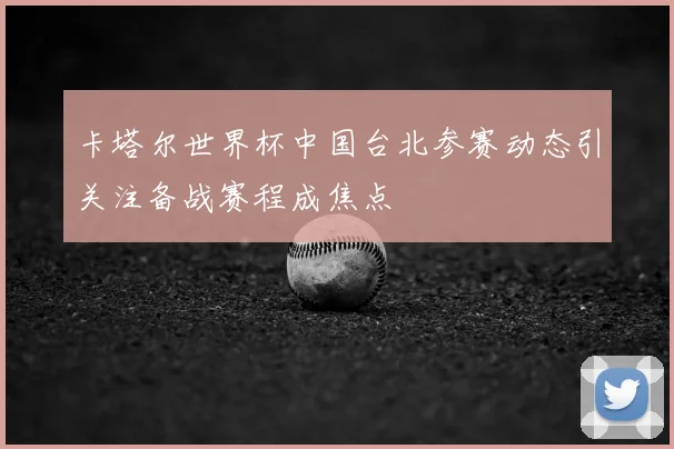 卡塔尔世界杯中国台北参赛动态引关注备战赛程成焦点
